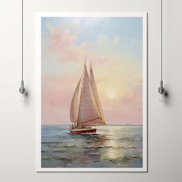 Sail Boat Poster, Sail Boat Art Print