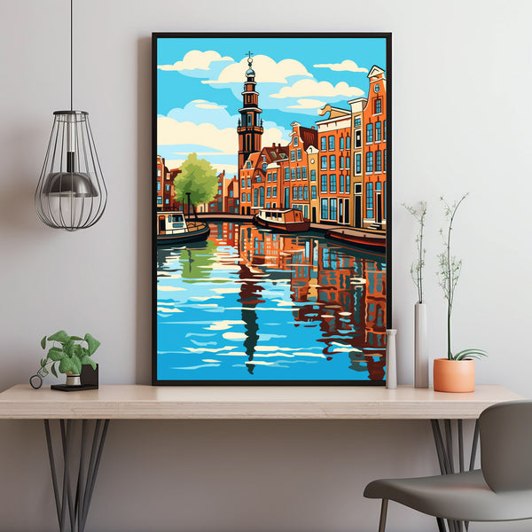 Amsterdam Travel Poster, Amsterdam Wall Art