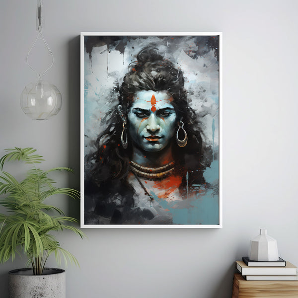 Lord Shiva and Ganesh Wall Art - Spiritual Hindu Decor