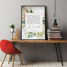 1 Corinthians 13:4-8 Floral Scripture Wall Art - Elegant Christian Wedding Gift, Inspirational Bible Verse Decor