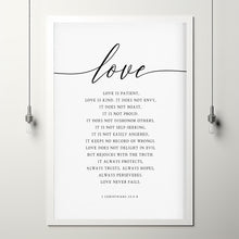 1 Corinthians 13:4-8 'Love Never Fails' Large Scripture Poster - Inspirational Bible Verse Wall Art, Perfect Christian Wedding Gift