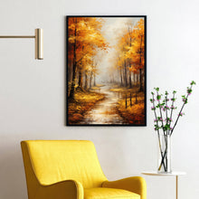 Autumn Forest Trail Art Print - Realistic Landscape Painting - Fall Home Wall Decor - Perfect To Gift Landscape Lovers