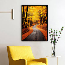 Autumn Forest Trail Art Print - Realistic Landscape Painting - Fall Home Wall Decor - Perfect To Gift Landscape Lovers