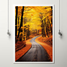 Autumn Forest Trail Art Print - Realistic Landscape Painting - Fall Home Wall Decor - Perfect To Gift Landscape Lovers