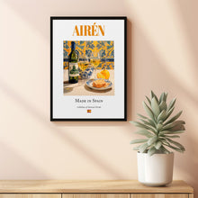 Airén Wine on Maiolica Tile, Traditional Castilla-La-Mancha Beverage (Drink) Print Poster, Kitchen and Bar Wall Art