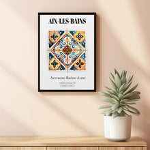 Aix-les-Bains, France, Tile Pattern Aesthetic Wall Art Decor Print Poster