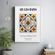 Aix-les-Bains, France, Tile Pattern Aesthetic Wall Art Decor Print Poster