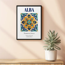 Alba, Piemonte, Italy, Aesthetic Folk Traditional Maiolica Tile, Wall Art Décor Print Poster, Living Room Poster