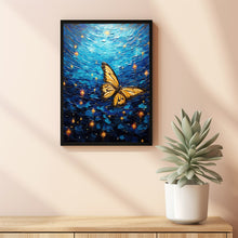 Van Gogh Print - Butterfly Poster - Butterfly Painting, Butterflies and Poppies