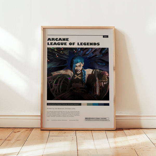 Arcane Poster, Jinx Wall Art, Minimalist Wall Decor, Mid Century Desig ...