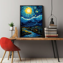 Blue Mountain Wall Art - Majestic Blue Mountain Poster | Ideal Poster Gift for Nature Lovers