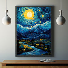 Blue Mountain Wall Art - Majestic Blue Mountain Poster | Ideal Poster Gift for Nature Lovers
