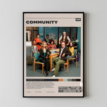Community Poster, Dan Harmon, Minimalist Tv Series, Vintage Retro Art Print