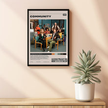 Community Poster, Dan Harmon, Minimalist Tv Series, Vintage Retro Art Print