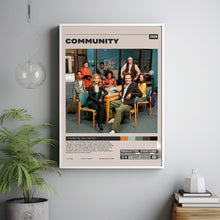 Community Poster, Dan Harmon, Minimalist Tv Series, Vintage Retro Art Print
