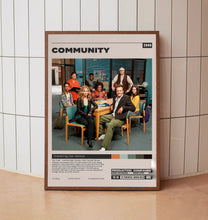 Community Poster, Dan Harmon, Minimalist Tv Series, Vintage Retro Art Print