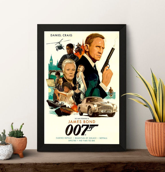 Daniel Craig Era James Bond 007 Poster High Quality Print Photo