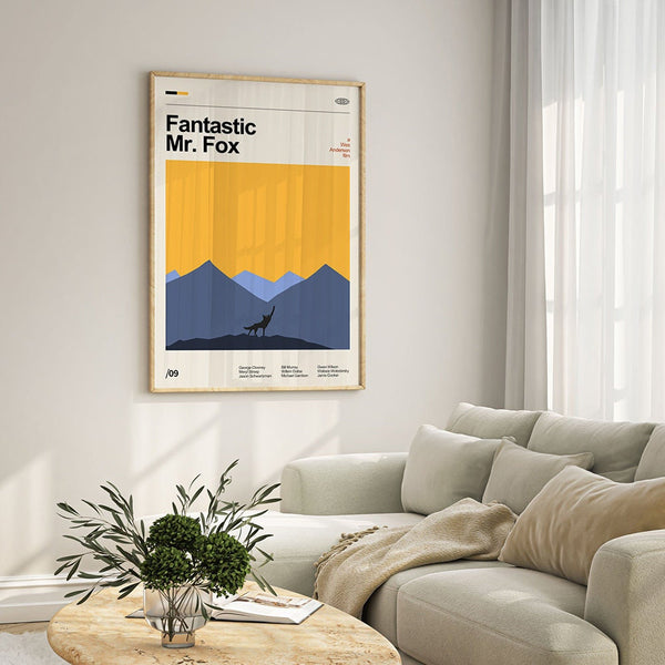 Fantastic Mr. Fox Movie Poster Minimalist Midcentury Poster Wall Art P ...
