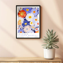 Flower Market Print Chicago, Watercolor chicago, Chicago framed art, chicago wall art, chicago poster, chicago print, chicago skyline, Blue