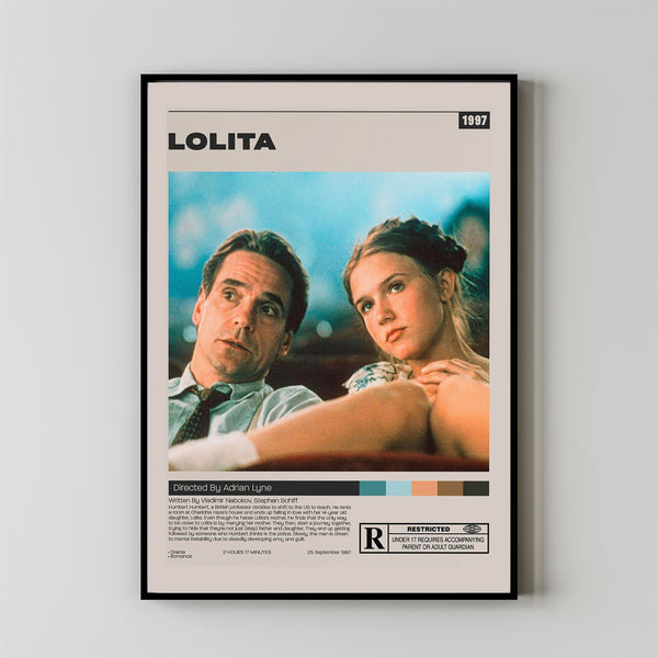 LOLITA 絵 160cm CINEMATO 29. R. MARSOULAN Lolita Movie Poster, Adrian Lyne, Minimalist Movie Poster – mythicwall