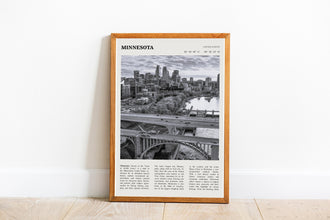Minnesota Wall Art  Poster Minnesota Black White Poster  Poster Art Gift 1681219848