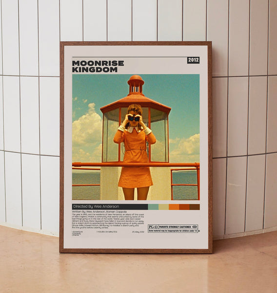Moonrise Kingdom Poster, Wes Anderson Minimalist Movie Poster