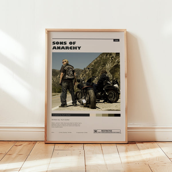 Sons of Anarchy Poster, Charlie Hunnam Wall Art, Minimalist Wall