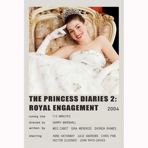 strapless open back dress The Princess Diaries 2 Royal Engagement (2004) Movie Poster Canvas Pos –  mythicwall