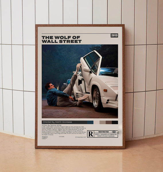 The Wolf of Wall Street, Martin Scorsese, Minimalist Movie Poster