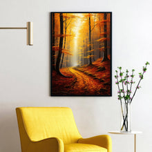 Autumnal Serenity Poster - Vibrant Autumn Tree Wall Art Print, Rustic Forest Landscape, Seasonal Home Decor