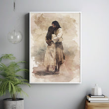 Healing Embrace, Jesus Hugging Girl, Jesus and Woman Art, Christian Painting, Modern Christian Art, Bible Verse Wall Art, Jesus Painting