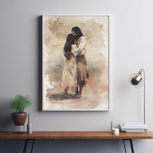 Healing Embrace, Jesus Hugging Girl, Jesus and Woman Art, Christian Painting, Modern Christian Art, Bible Verse Wall Art, Jesus Painting