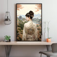 Vintage Chinese Girl Poster, Chinese Traditional Girl Poster