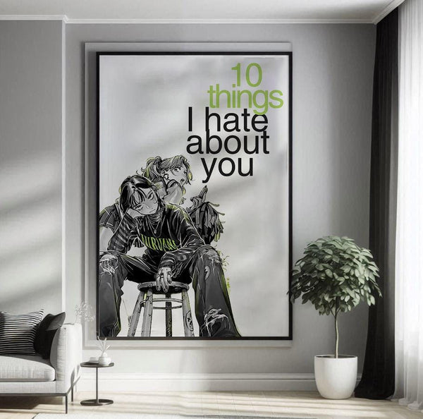 10 Things I Hate About You Movie Poster Canvas Poster Movie Poster Art Print Gifts for Lover Mural Painting Home Decoration 1750642302