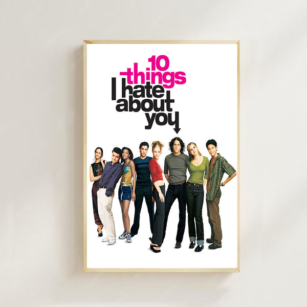 10 Things I Hate About You (1999)-  Movie Poster (Regular Style)Art  printing, Home Decor, Art Poster for Gift，Canvas Poster 1577684652