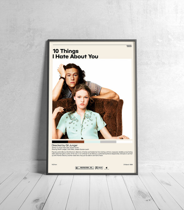 10 Things I Hate About You  Gil Junger, Minimalist Movie Poster, Vintage Retro Art Print, Custom Poster, Wall Art Prin, Home Decor 1006016573
