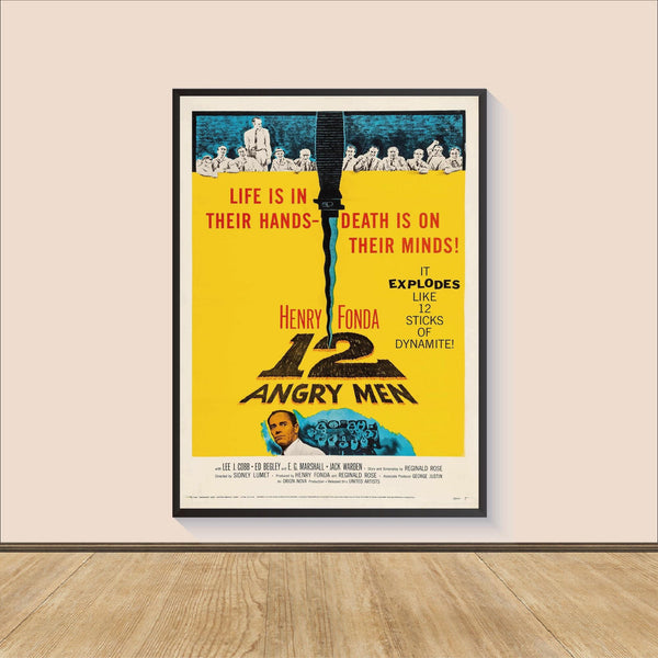 12 Angry Men Movie Poster Print, Canvas Wall Art, Room Decor, Movie Art, personalized gift, Wall Art Print, Art Poster For Gift, Movie Print 1590464929