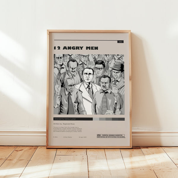 12 Angry Men Poster, Henry Fonda Wall Art, Minimalist Wall Decor, Digital Download, Drama Film Print, Gift for Movie Lovers 1747357807
