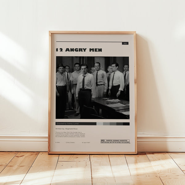12 Angry Men Poster, Sidney Lumet Wall Art, Minimalist Wall Decor, Drama Film Print, Gift for Movie Buffs 1747358687