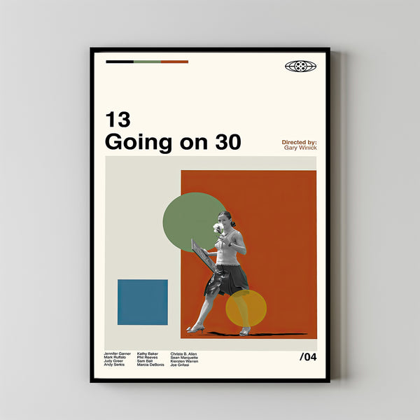 13 Going on 30 Poster - Gary Winick - Movie Poster - Retro Modern Art - Minimalist Art - Midcentury Art - Vintage Poster - Wall Decor