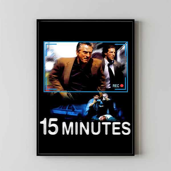 15 Minutes (2001) Movie Poster, Canvas Material Gift, Home Decor, Live Room Wall Art DS05