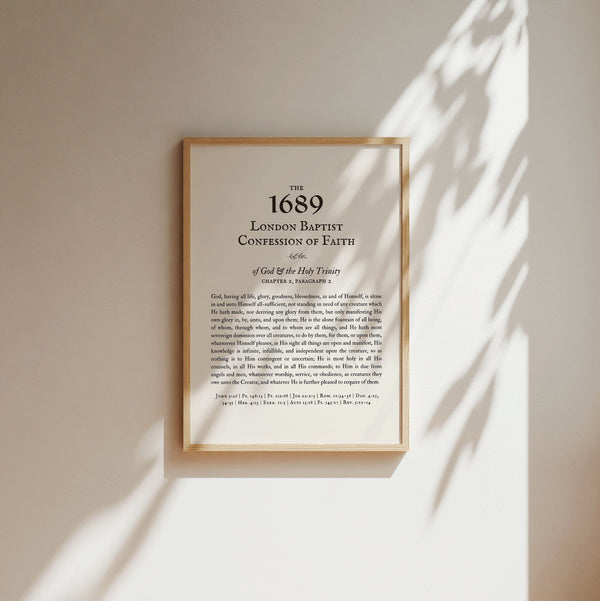 1689 Baptist Confession of Faith Wall Art, Reformed Christian Wall Art, Poster Christian Office Decor, Encouraging Christian Wall Art 1520666170