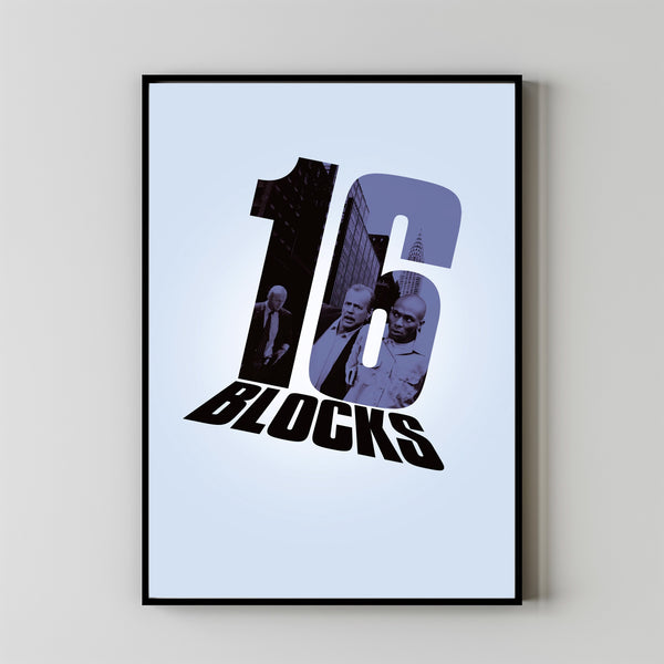 16 Blocks (2006) Movie Poster, Home Decor, Live Room Wall Art DS03