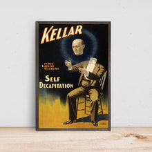 1897 Kellar the Magician Decapitation Illusion Vintage Style Magic Poster, Room Decor, Home Decor, Art Poster for Gift 1590387791