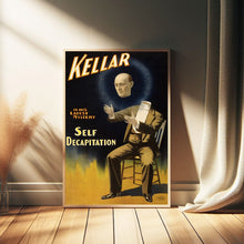 1897 Kellar the Magician Decapitation Illusion Vintage Style Magic Poster, Room Decor, Home Decor, Art Poster for Gift 1590387791
