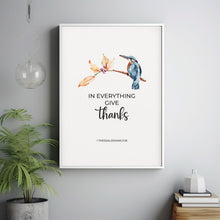 1 Thessalonians 518 In Everything Give Thanks, Christian Thanksgiving Decor Bible Verse Instant Download, Scripture Poster Wall Art