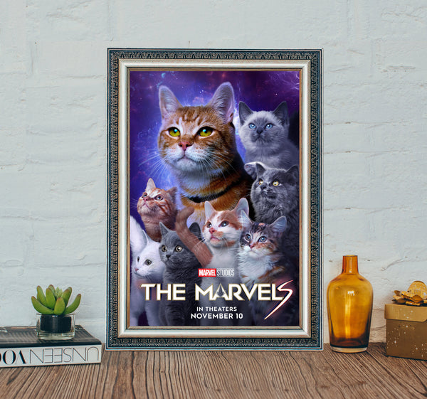 2023 The Marvels Movie Poster, Captain Marvel Ms Marvel Movie Poster, Gooses Assemble Classic Canvas Cloth Poster 1588051736