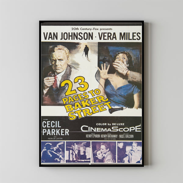23 Paces to Baker Street (1956) Movie Poster, Home Decor, Live Room Wall Art DS05