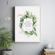 2 Corinthians 517 Poster New Creation Scripture Wall Art with Watercolor Green Palm Leaves, Botanical Christian Bible Verse