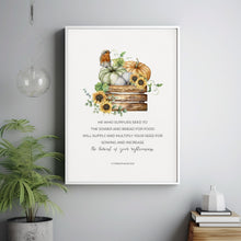 2 Corinthians 910 Fall Bible Verse Poster Wall Art, Autumn Scripture Poster Art Print, Christian Thanksgiving Decoration